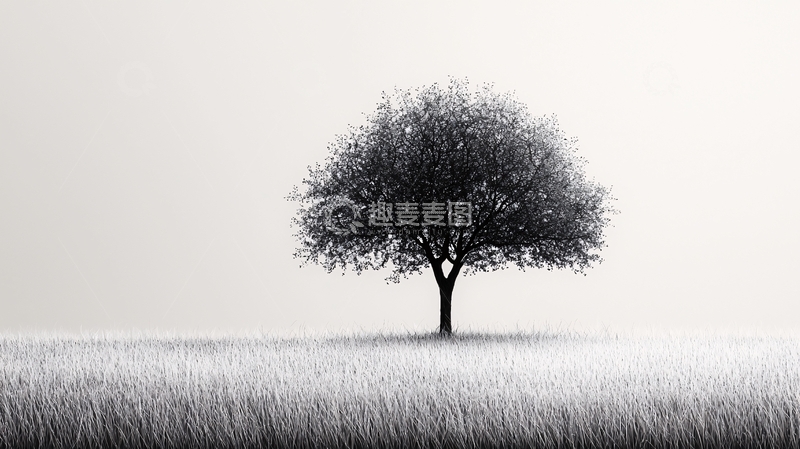 高清大图下载【趣麦麦图】黑白