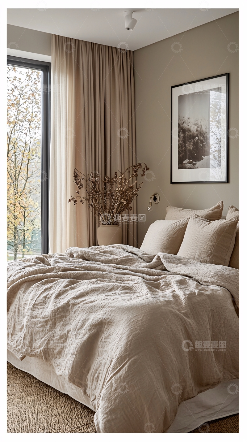 高清大图下载【趣麦麦图】极简风卧室