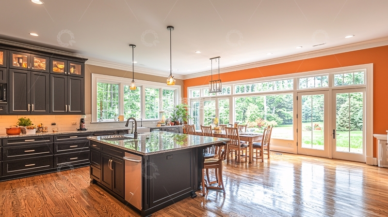 高清大图下载【趣麦麦图】明亮宽敞的开放式厨房