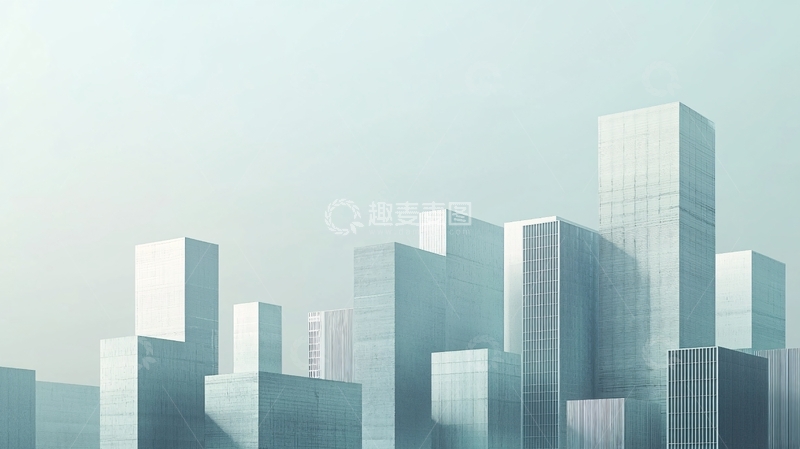 高清大图下载【趣麦麦图】极简风格城市轮廓