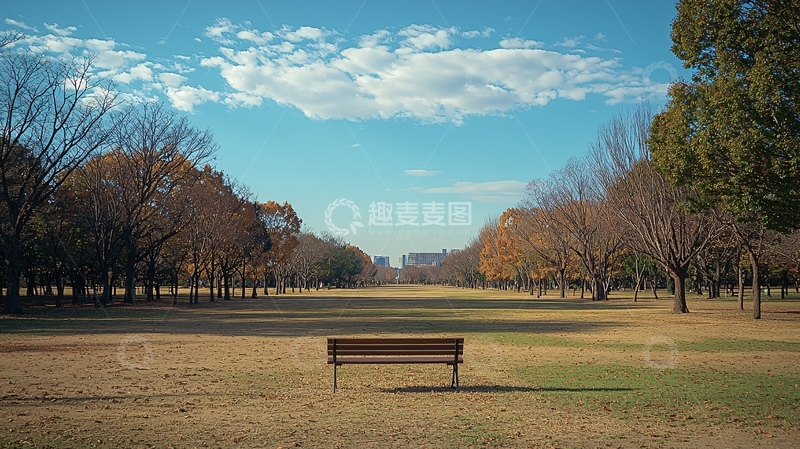 高清大图下载【趣麦麦图】公园长椅