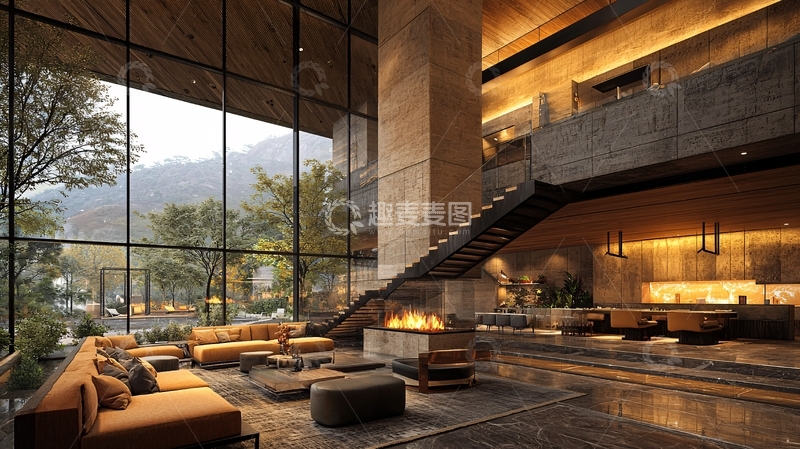 高清大图下载【趣麦麦图】大气落地窗