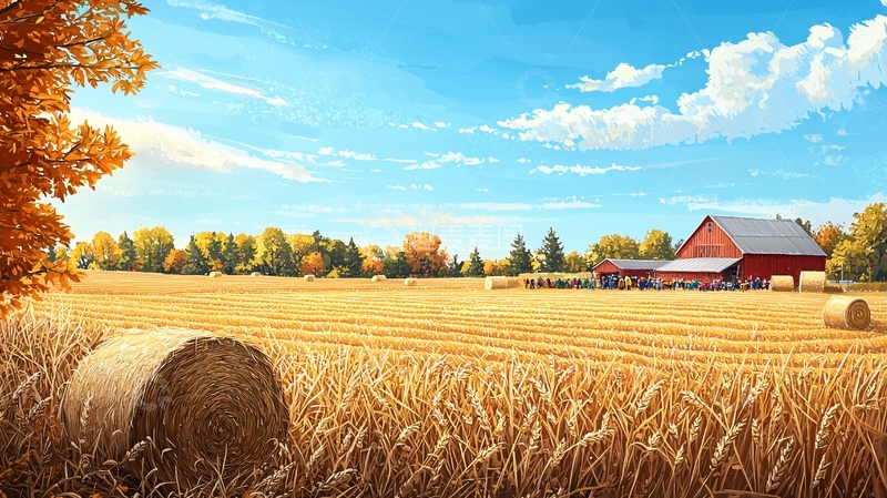 高清大图下载【趣麦麦图】秋日农场风景