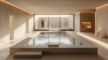 极简室内泳池设计