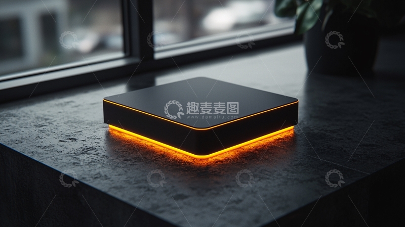 高清大图下载【趣麦麦图】科技感黑色方形盒子