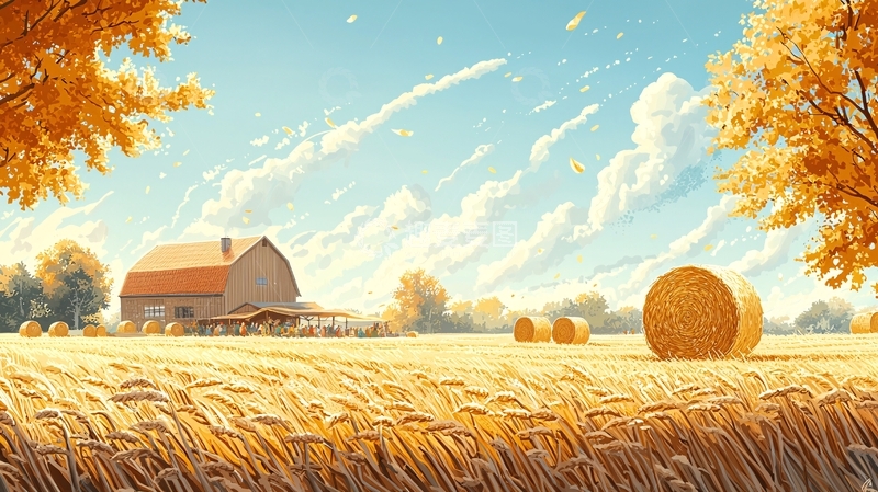 高清大图下载【趣麦麦图】秋日农场田园风光