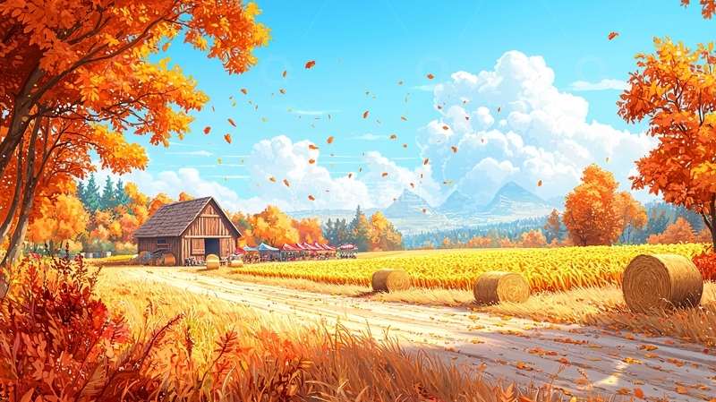 高清大图下载【趣麦麦图】秋日田园风光57