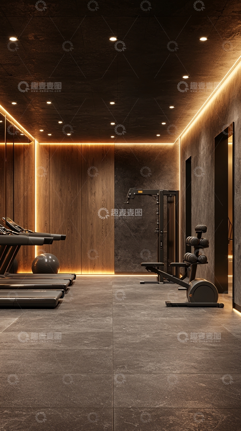 高清大图下载【趣麦麦图】高端私家健身房