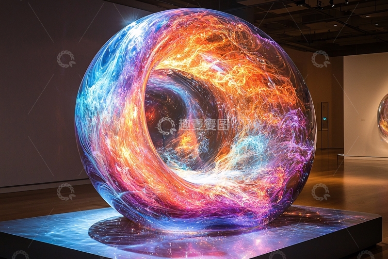 高清大图下载【趣麦麦图】-光球雕塑