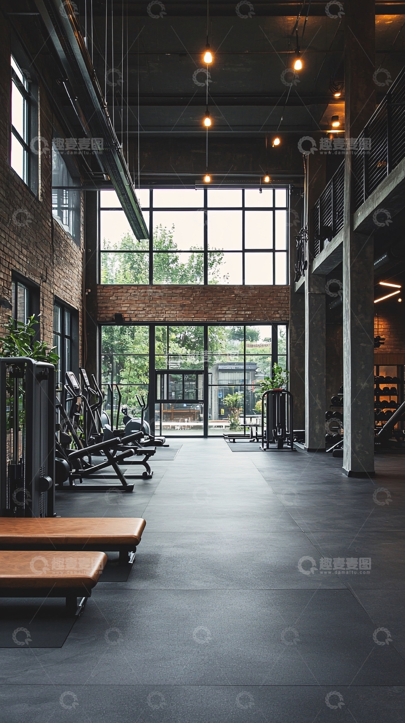 高清大图下载【趣麦麦图】工业风健身房