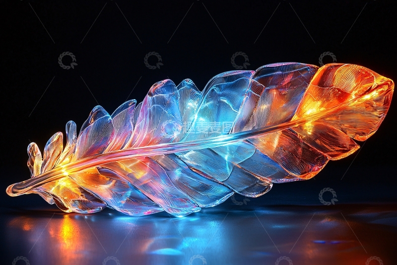 高清大图下载【趣麦麦图】发光羽毛