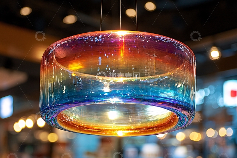 高清大图下载【趣麦麦图】彩色玻璃吊灯