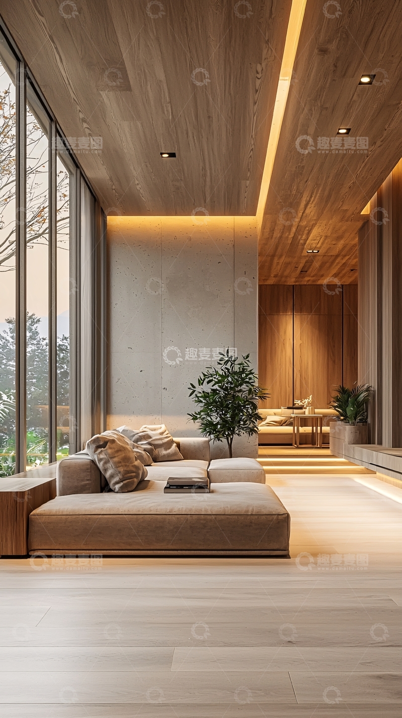 高清大图下载【趣麦麦图】极简现代轻奢客厅设计