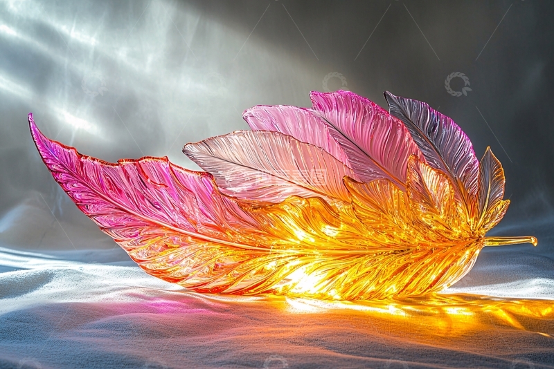 高清大图下载【趣麦麦图】光影下的彩色树叶