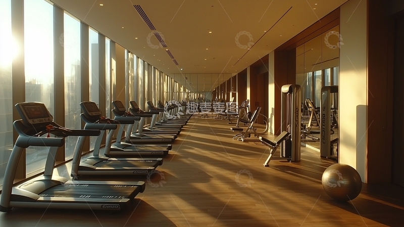 高清大图下载【趣麦麦图】高端健身房长廊