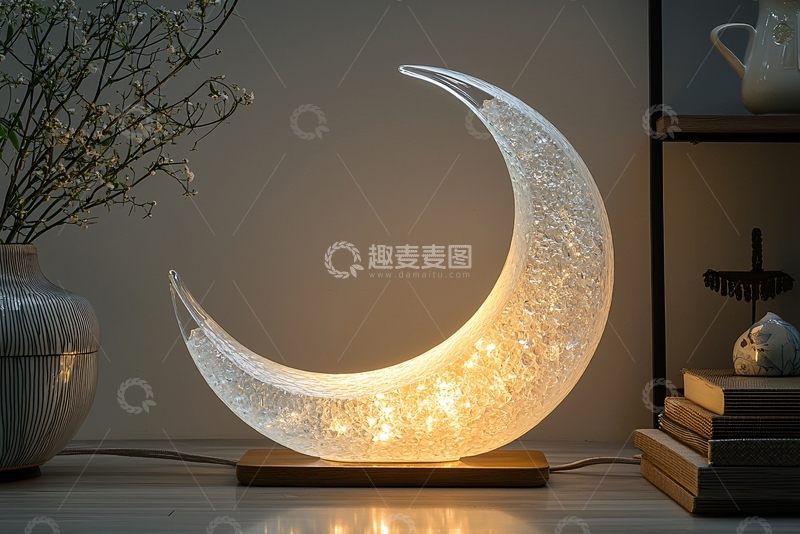 高清大图下载【趣麦麦图】水晶月亮灯