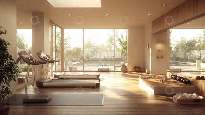 高清大图下载【趣麦麦图】-现代简约健身房