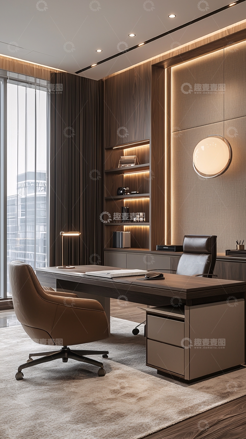高清大图下载【趣麦麦图】现代轻奢商务办公空间