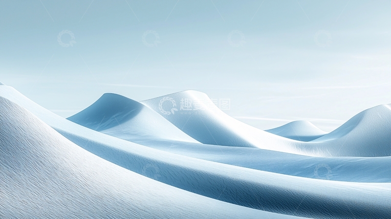 高清大图下载【趣麦麦图】极简雪地丘陵景观