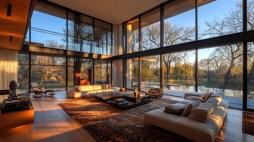 现代简约落地窗客厅