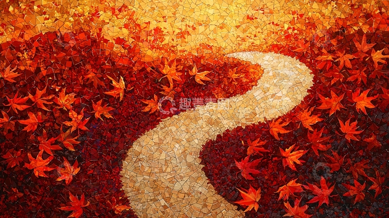 高清大图下载【趣麦麦图】秋叶小路