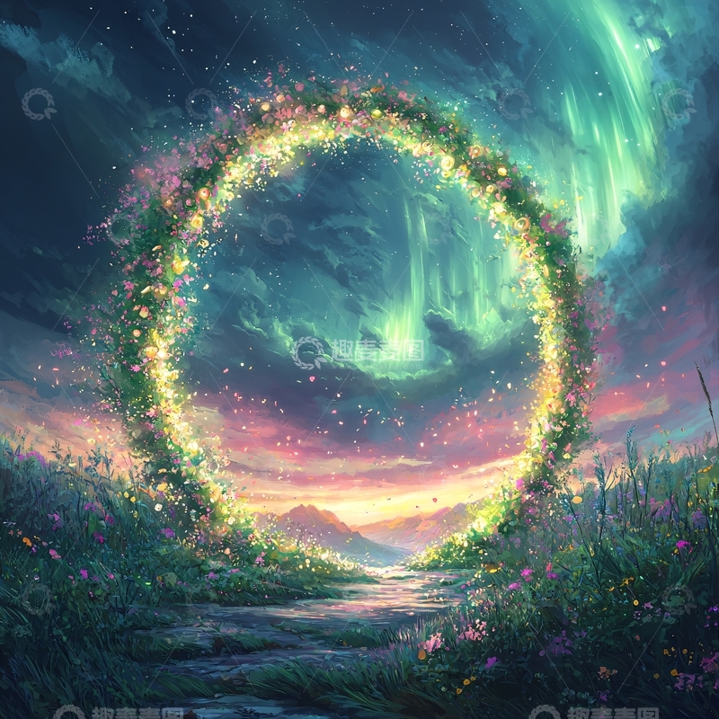 高清大图下载【趣麦麦图】梦幻光环仙境