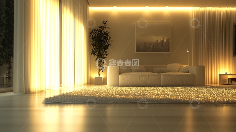 高清大图下载【趣麦麦图】现代简约客厅