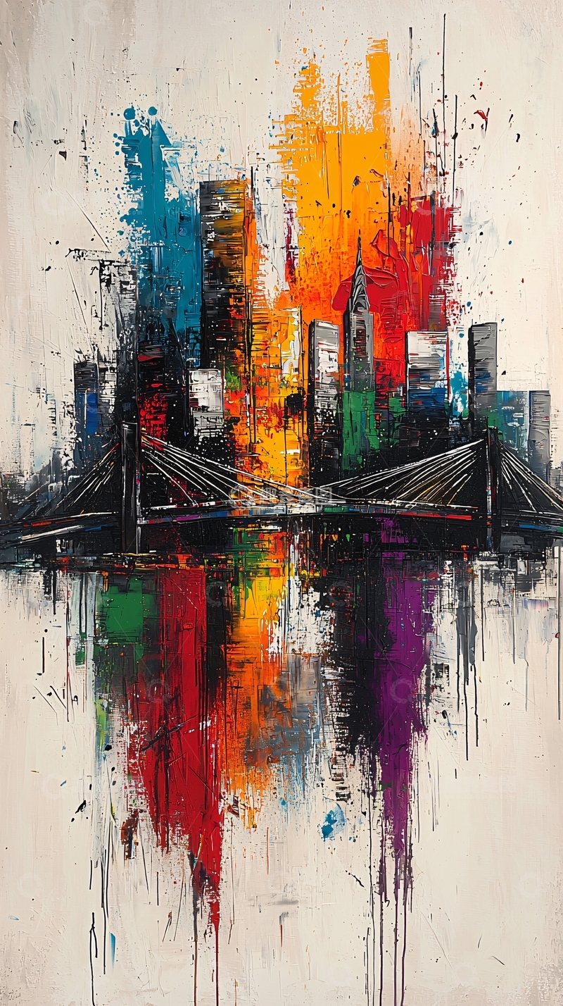 高清大图下载【趣麦麦图】抽象城市风景画