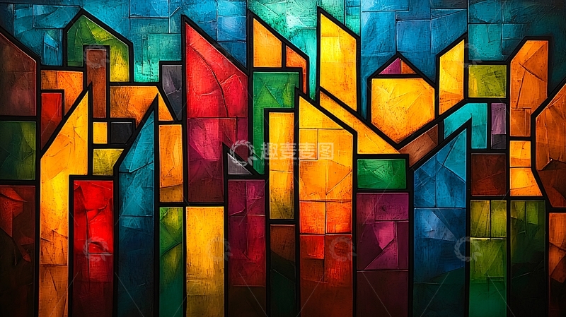 高清大图下载【趣麦麦图】抽象城市夜景