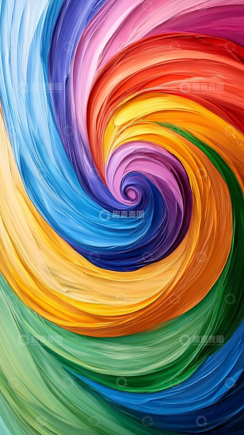 高清大图下载【趣麦麦图】彩色螺旋纹