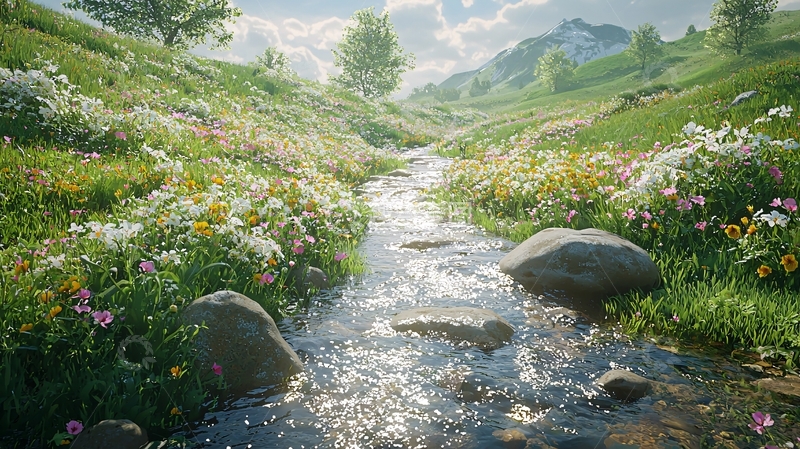 高清大图下载【趣麦麦图】山间溪流