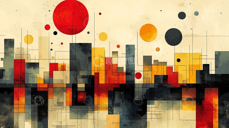 高清大图下载【趣麦麦图】抽象城市风景