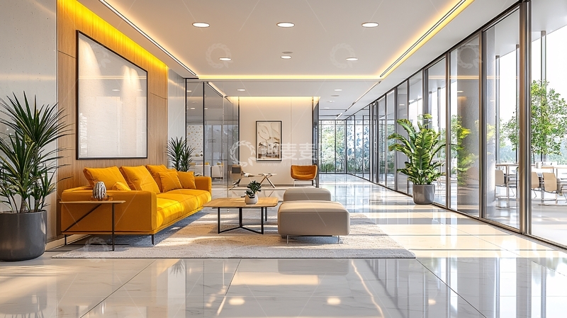 高清大图下载【趣麦麦图】现代简约风格酒店大堂