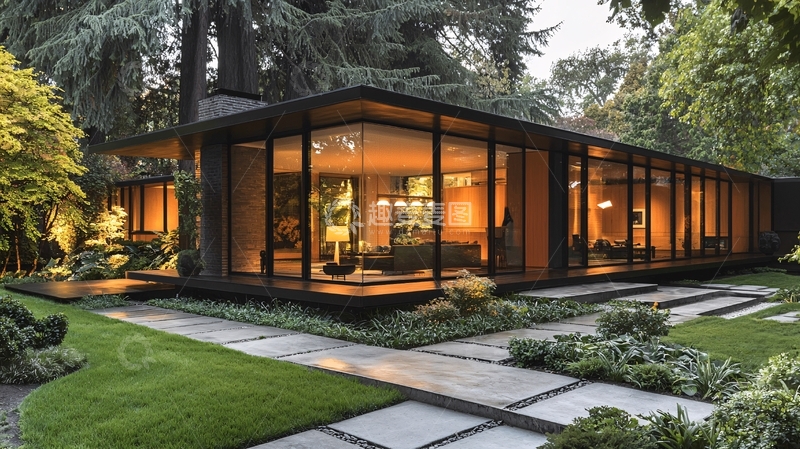 高清大图下载【趣麦麦图】现代简约玻璃住宅