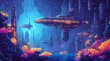 未来城市海底景象