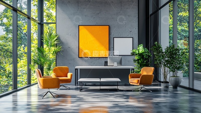 高清大图下载【趣麦麦图】现代简约办公空间