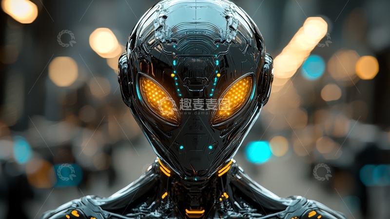 高清大图下载【趣麦麦图】未来感机器人