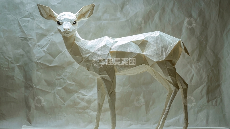 高清大图下载【趣麦麦图】纸雕小鹿