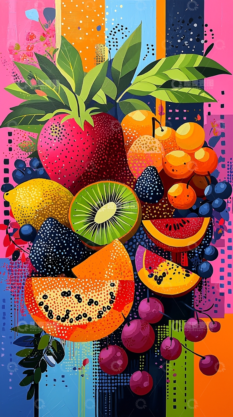 高清大图下载【趣麦麦图】水果静物画