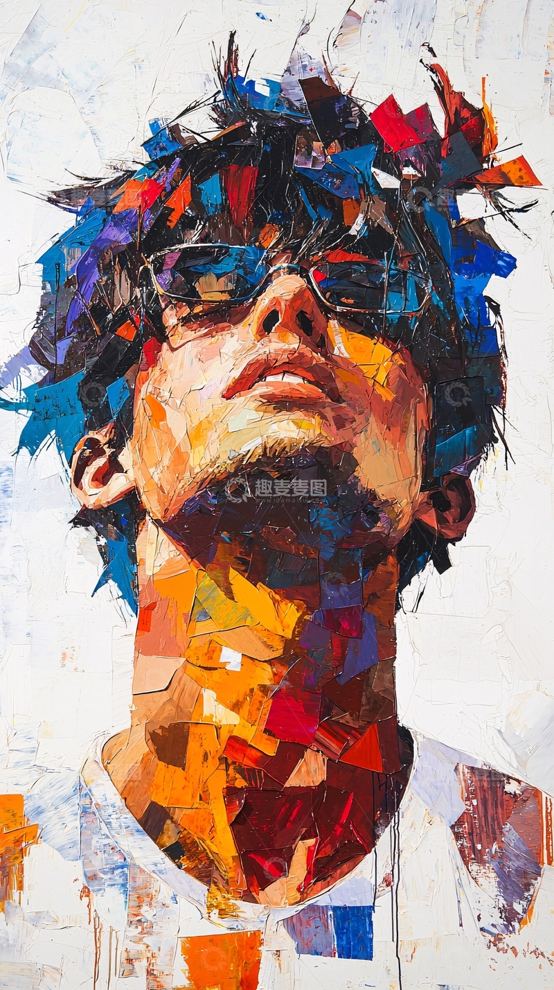 高清大图下载【趣麦麦图】彩色肖像画