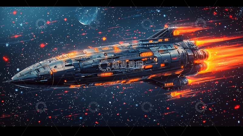 高清大图下载【趣麦麦图】宇宙飞船太空旅行