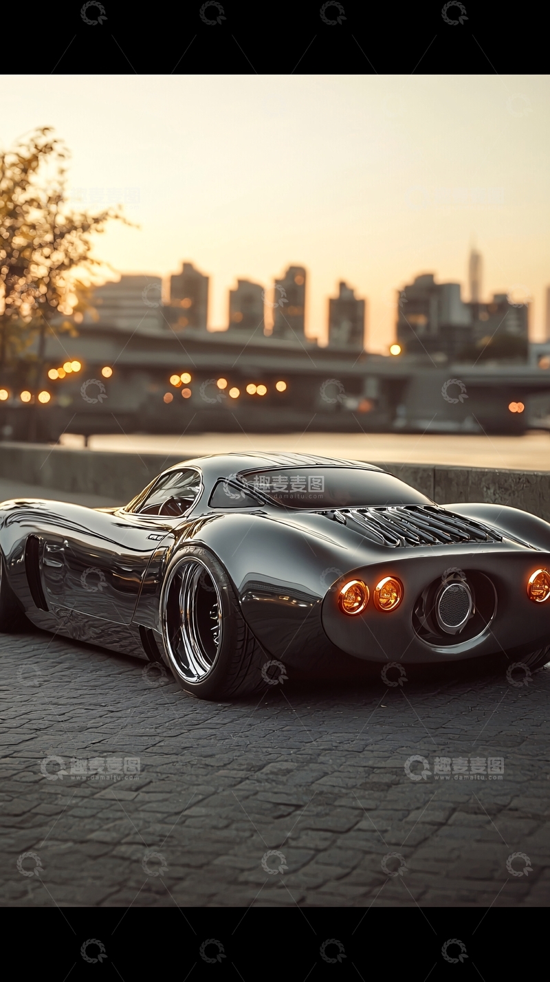高清大图下载【趣麦麦图】未来感超跑夜景