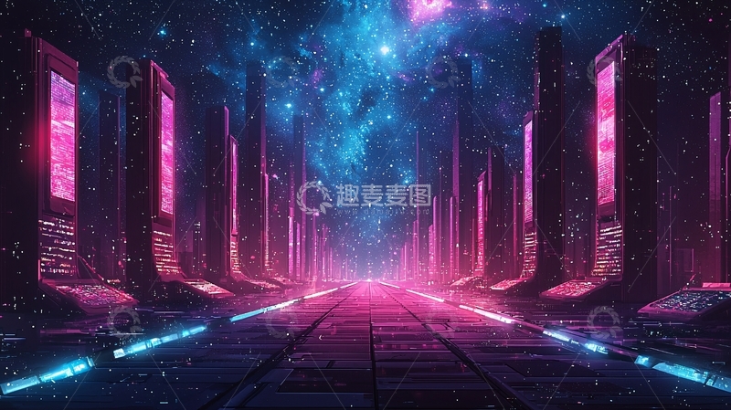 高清大图下载【趣麦麦图】宇宙星河通道