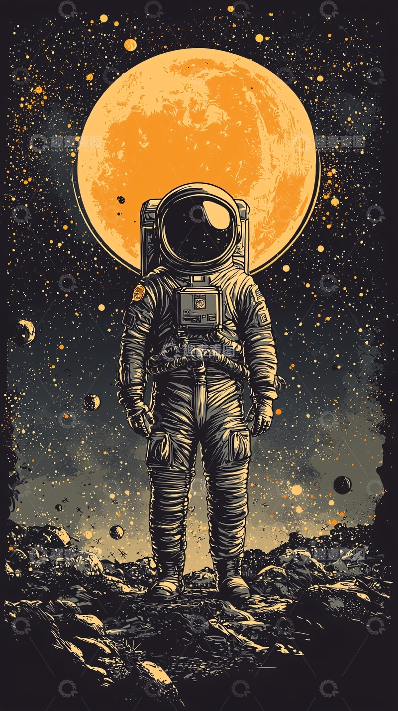 高清大图下载【趣麦麦图】太空宇航员