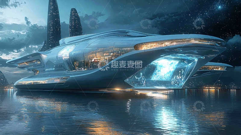 高清大图下载【趣麦麦图】未来科幻飞船