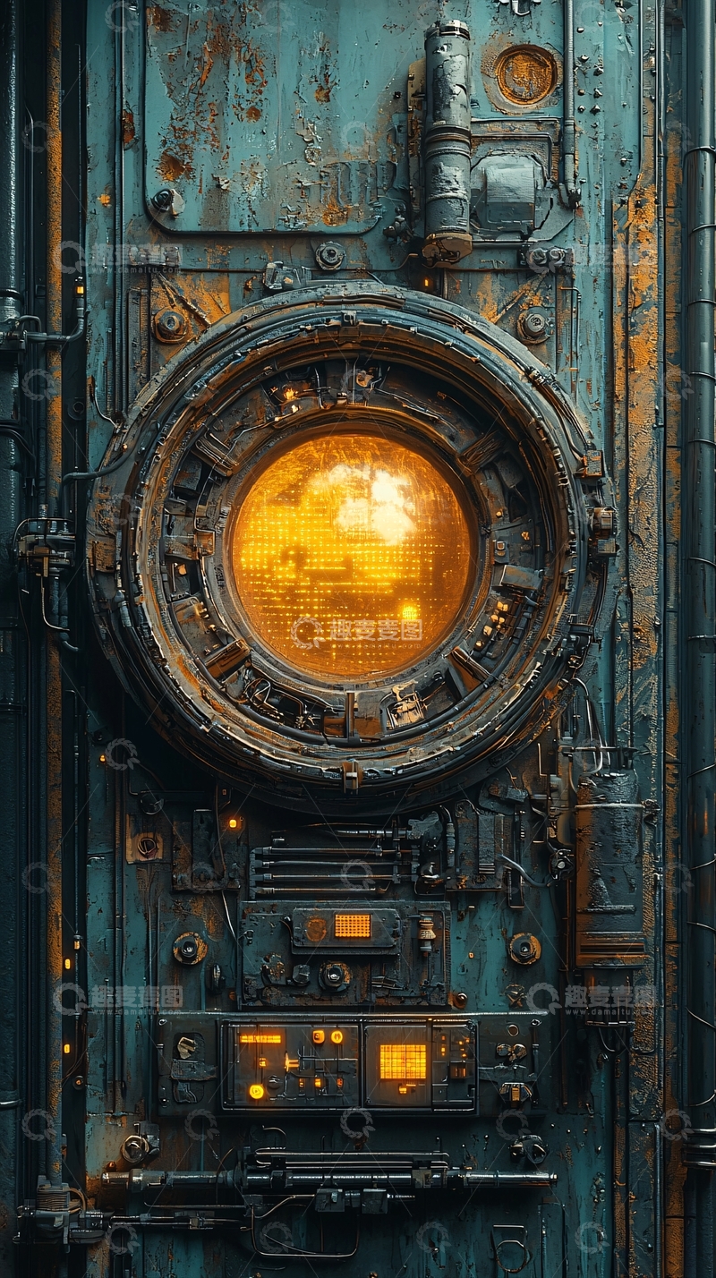 高清大图下载【趣麦麦图】锈迹斑斑的金属大门