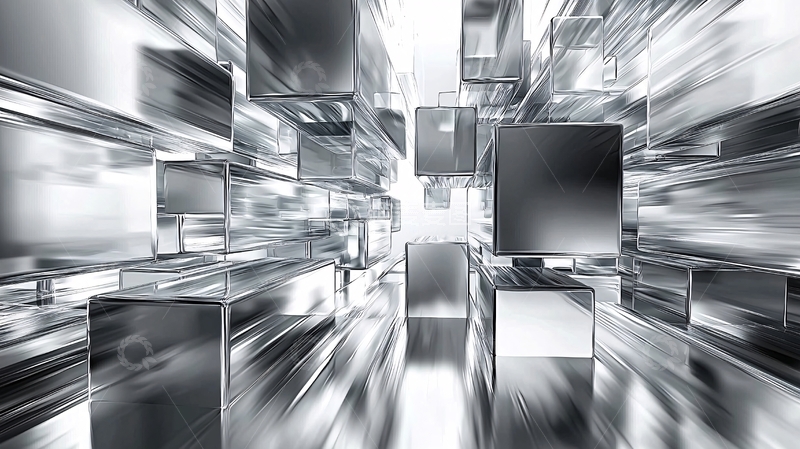 高清大图下载【趣麦麦图】金属方块