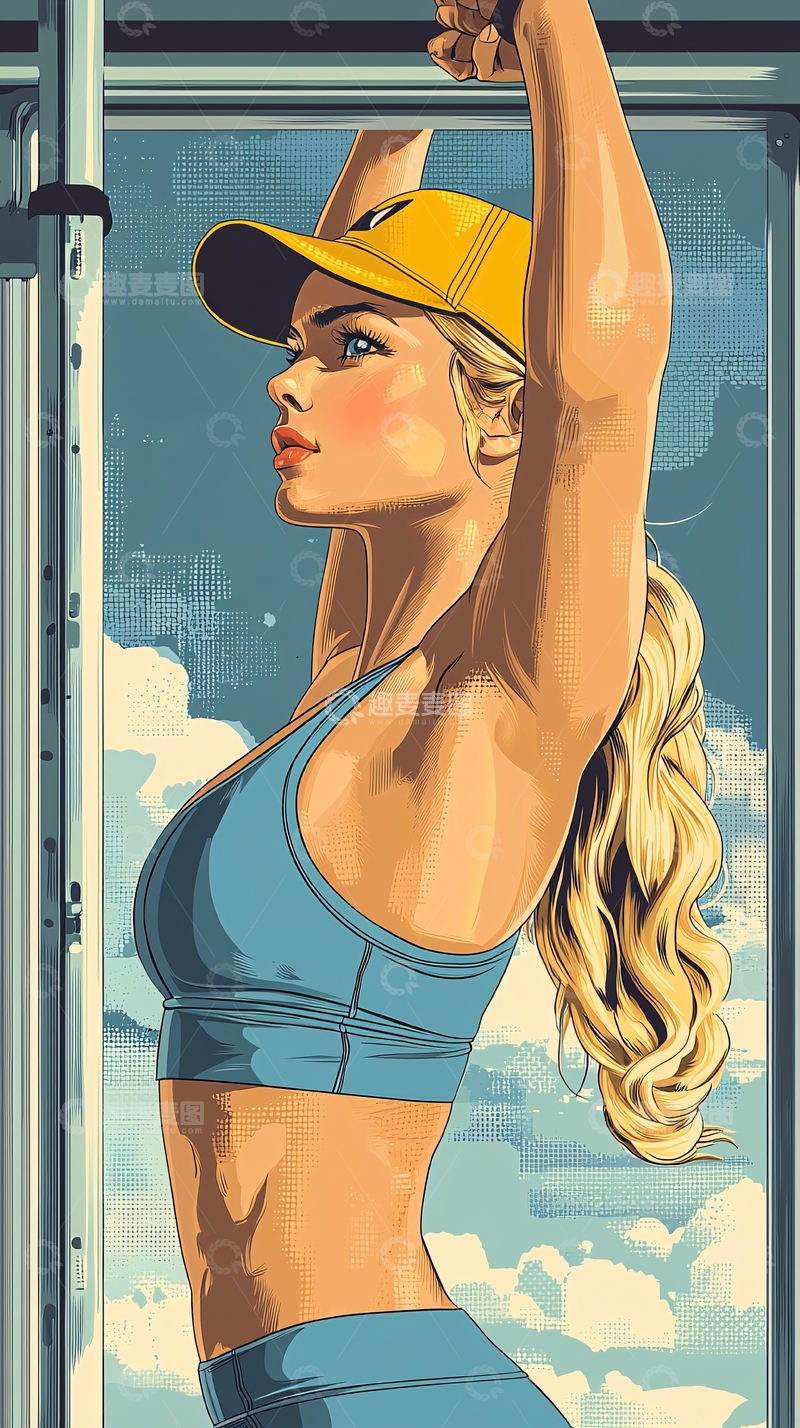 高清大图下载【趣麦麦图】健身女孩