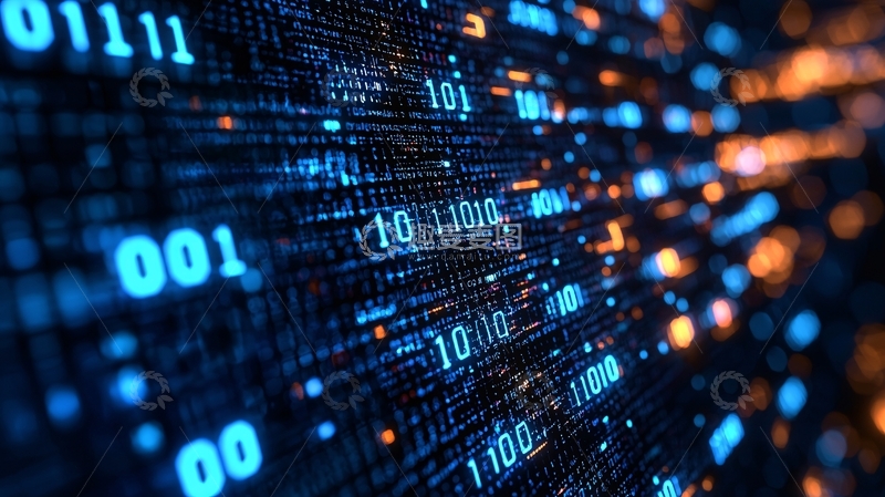 高清大图下载【趣麦麦图】数字代码背景