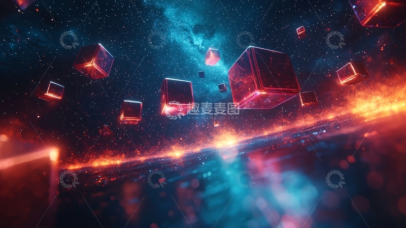 高清大图下载【趣麦麦图】宇宙空间立方体